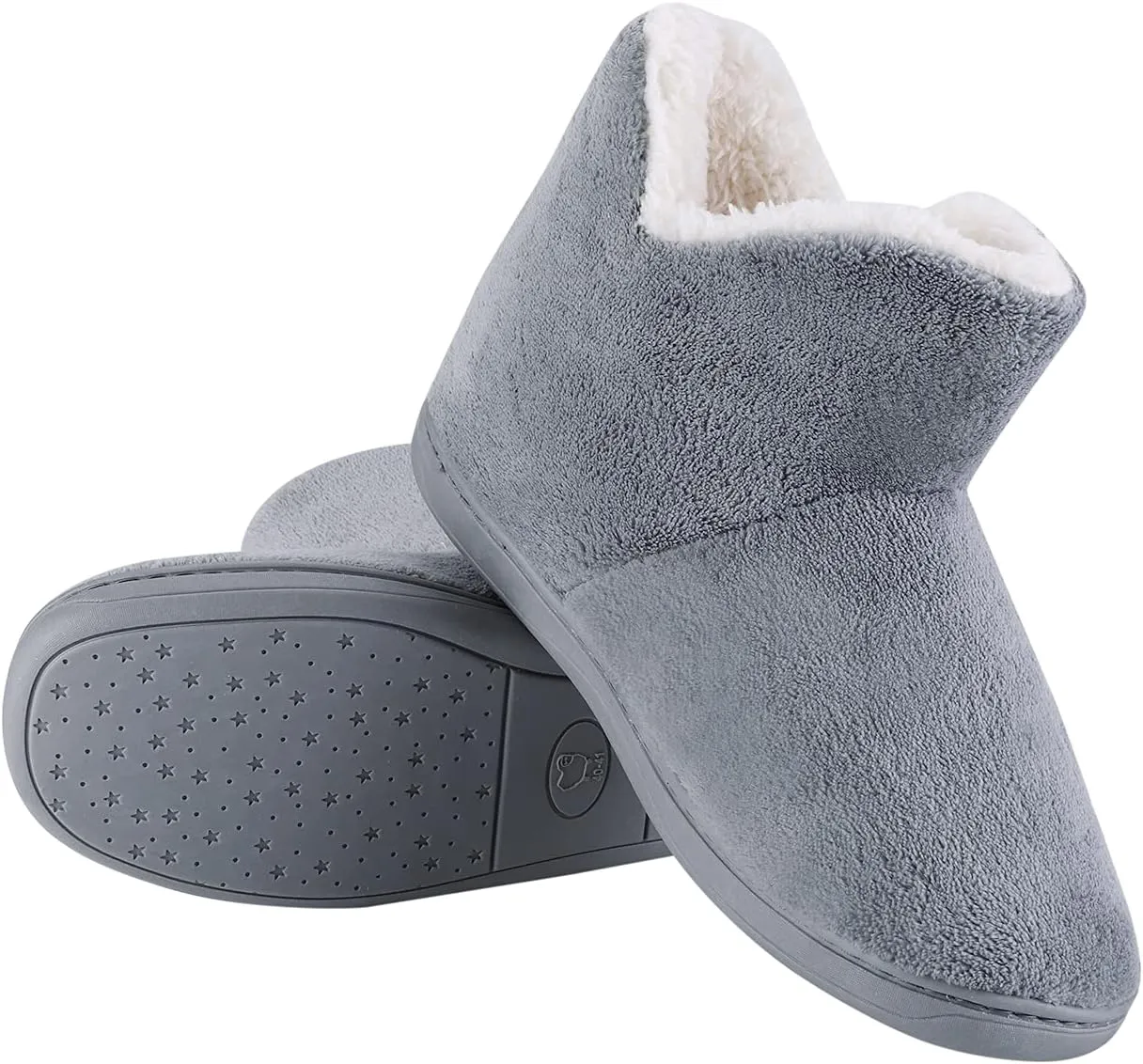 SIQITECHNO Women Bootie Slippers Memory Foam Booty Slipper Indoor Ankle Slipper Boots for Women Furry House Pull on Shoes