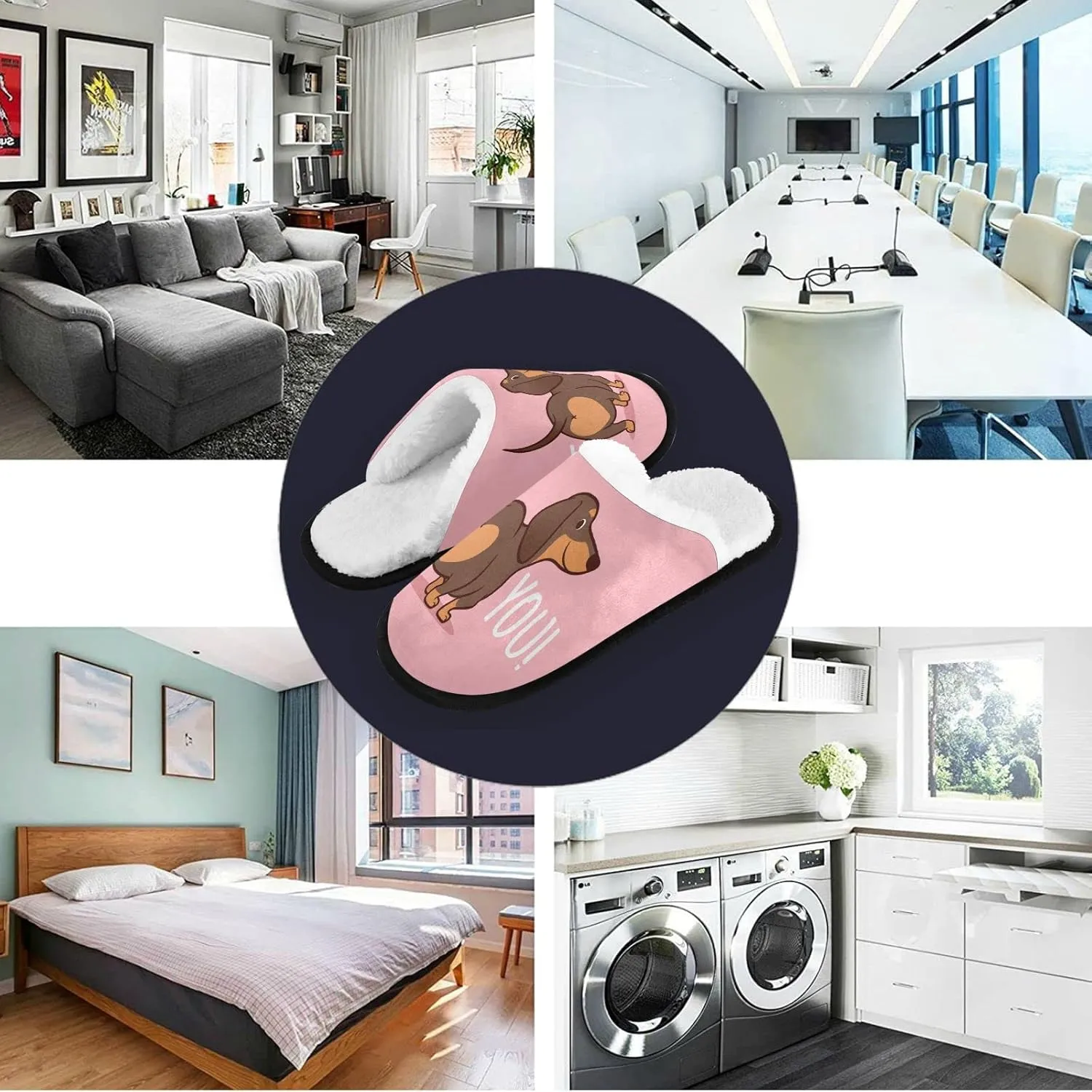 Slippers for Women Men, Memory Foam House Slippers, Non-Slip Indoor Outdoor Winter Bedroom Shoes