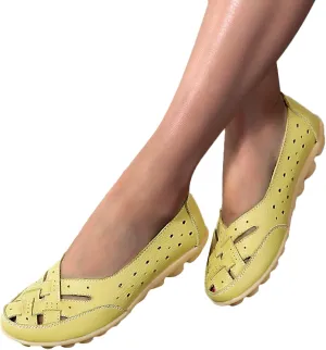 SuanlaTDS Slip On Women Comfort Walking Flat Loafers Casual Shoes Driving Loafers Walking Shoes for Women Casual Womens Shoes Slip on (Green, 7)