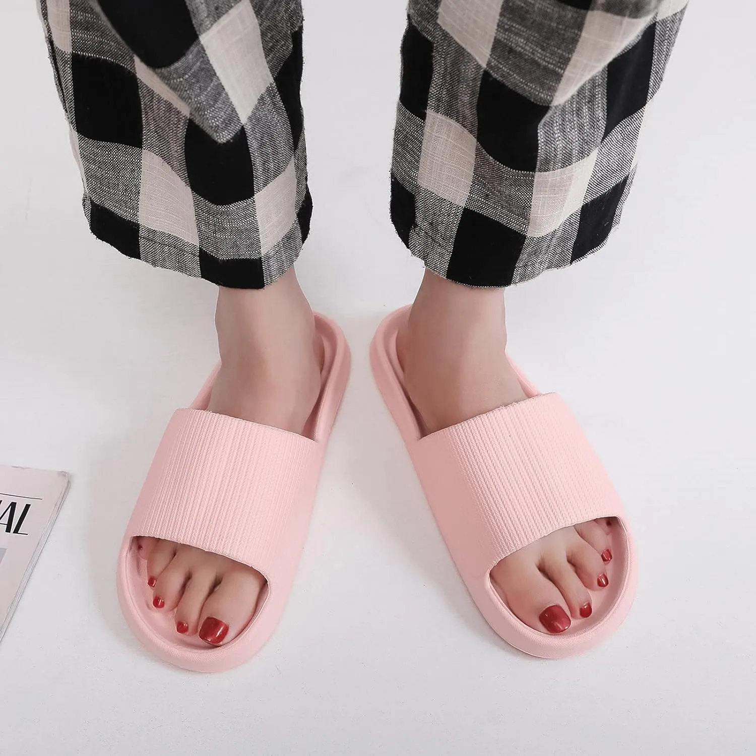 Swimming Sandals for Men Sport Post Run Recovery Slide Sandal Bathroom and Pool Sandals Indoor Slipper for Gym Soft Sole