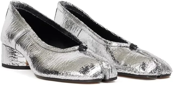 Tabi Shoes Leather Split Toe Cute Slip On Low Heel Chunky Block Heels for Women Girls - Retro Trendy Casual Comfortable Walking Lightweight Loafers All-Match for Daily Wear Standing All Day Office
