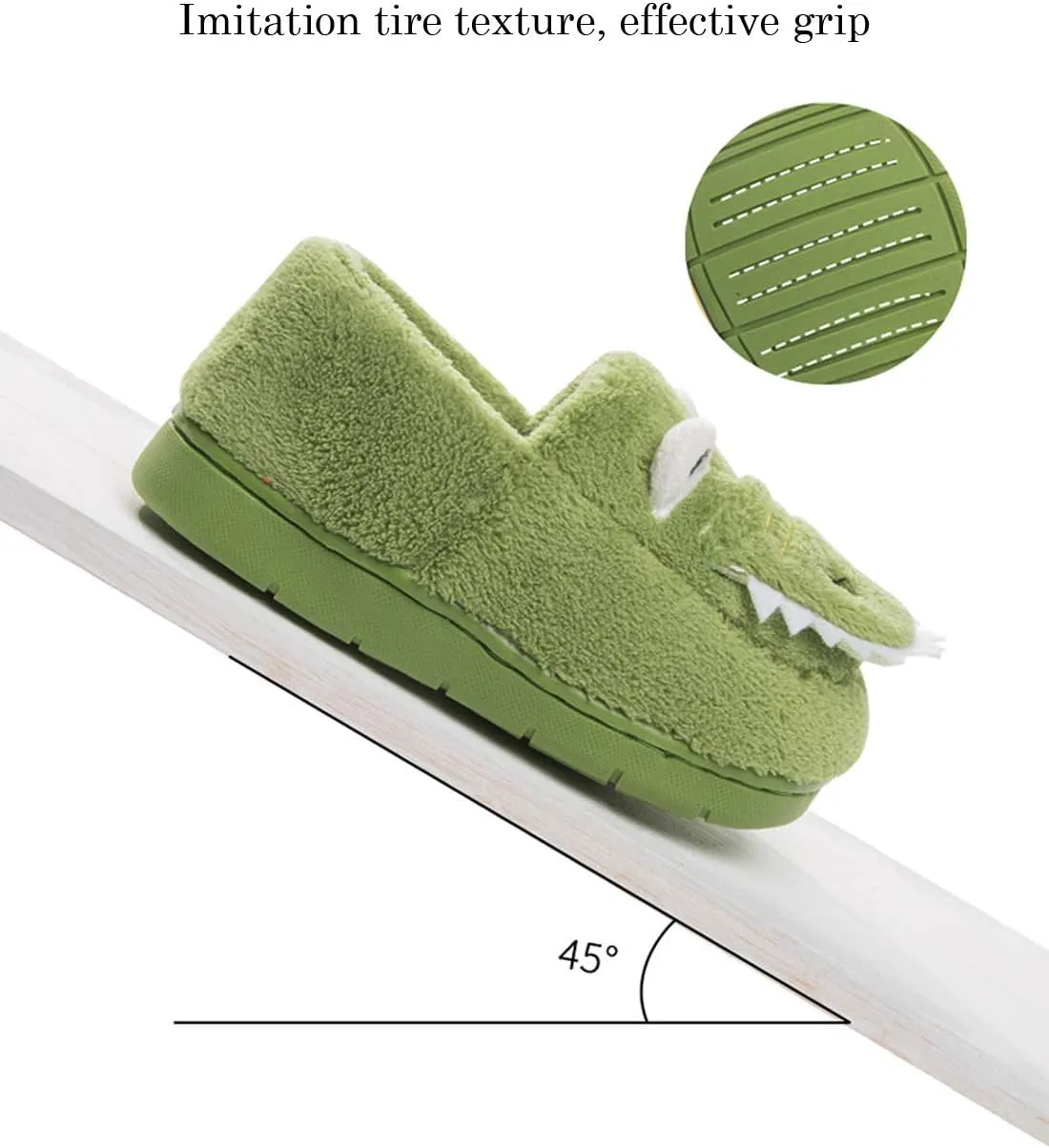 Toddler Boys Girls Dinosaur Slippers Kids Warm House Shoes Indoor Bedroom Shoes