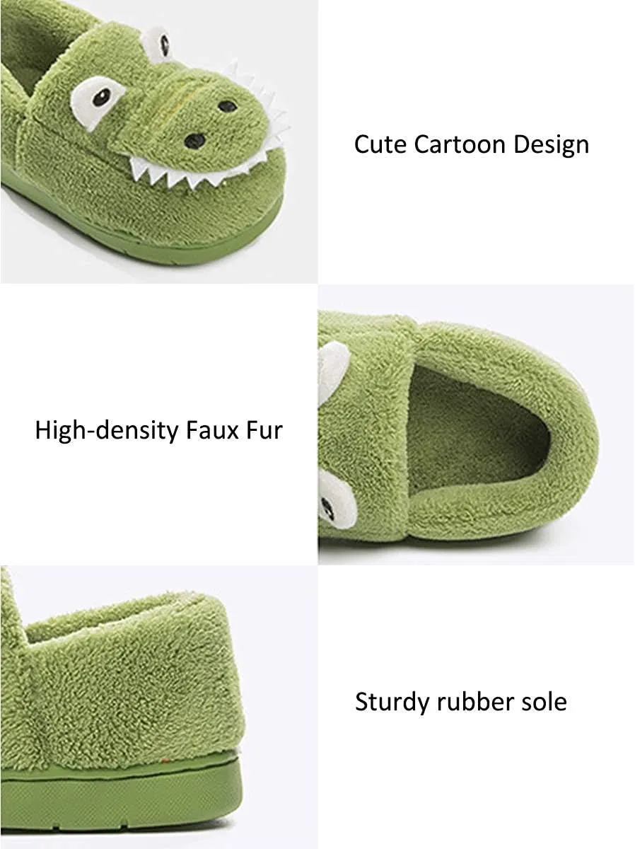 Toddler Boys Girls Dinosaur Slippers Kids Warm House Shoes Indoor Bedroom Shoes