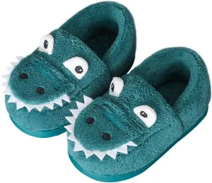 Toddler Boys Girls Dinosaur Slippers Kids Warm House Shoes Indoor Bedroom Shoes