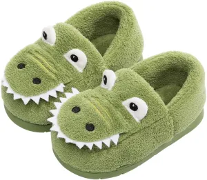 Toddler Boys Girls Dinosaur Slippers Kids Warm House Shoes Indoor Bedroom Shoes