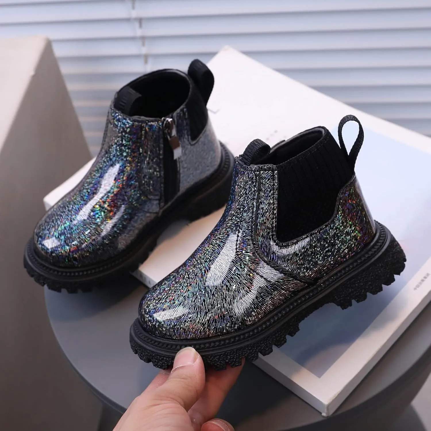 Toddler Walking Shoes Ankle Boots Winter Snow Boots for Infant Shoes High Top Combat Ankle Boots Baby Lightweight Slip on First Walker,Winter Warm Shoes Walking Shoes Boy Girl Outdoor Booties