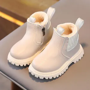 Toddler Walking Shoes Ankle Boots Winter Snow Boots for Infant Shoes High Top Combat Ankle Boots Baby Lightweight Slip on First Walker,Winter Warm Shoes Walking Shoes Boy Girl Outdoor Booties