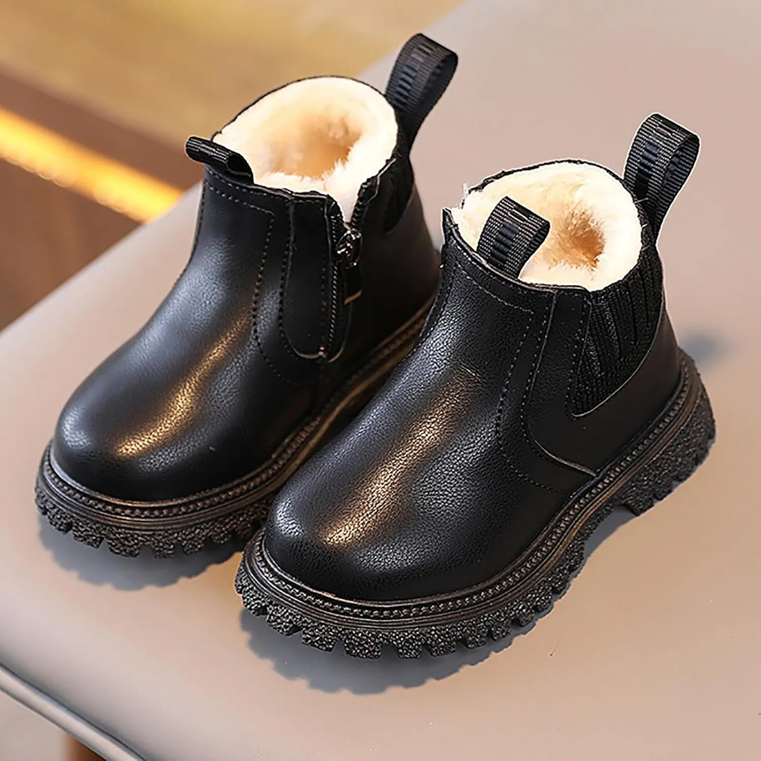 Toddler Walking Shoes Ankle Boots Winter Snow Boots for Infant Shoes High Top Combat Ankle Boots Baby Lightweight Slip on First Walker,Winter Warm Shoes Walking Shoes Boy Girl Outdoor Booties