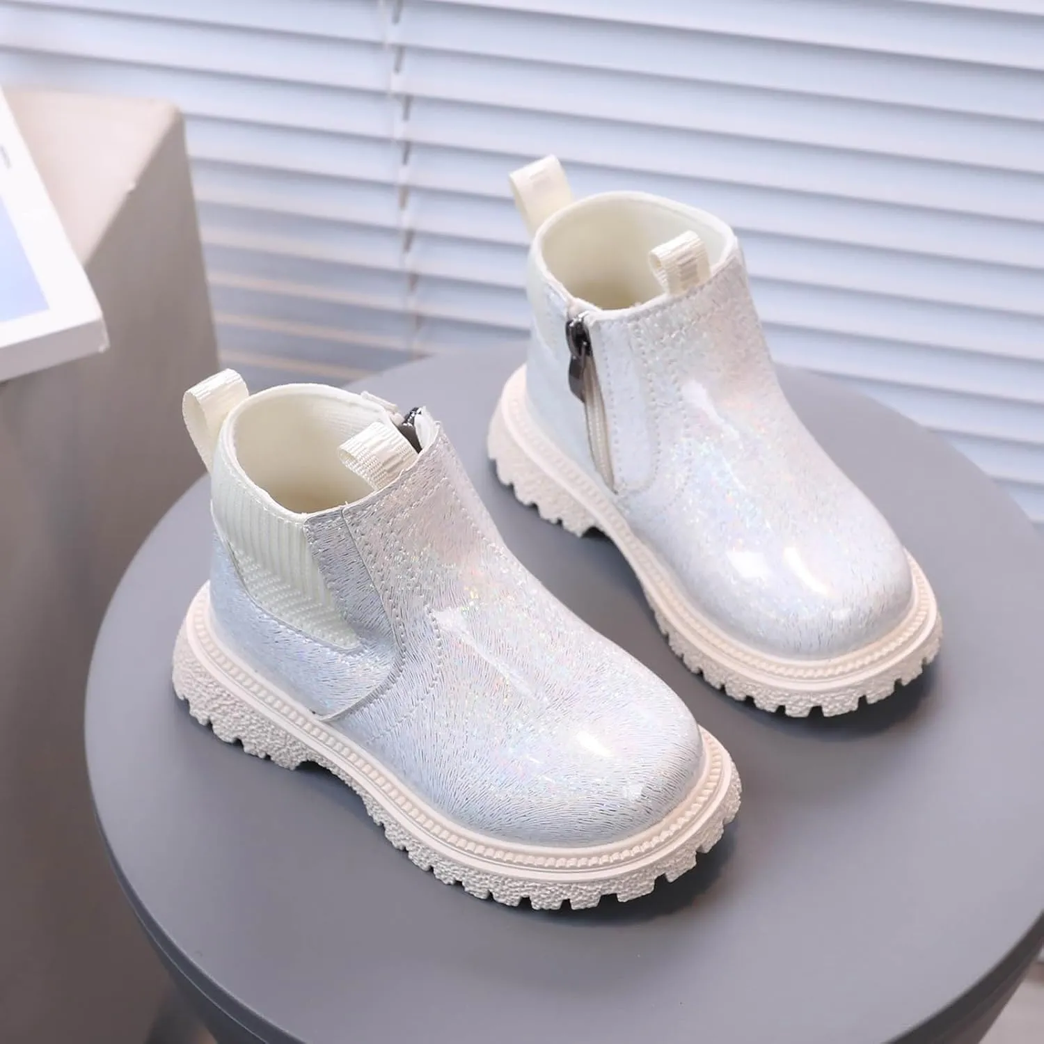Toddler Walking Shoes Ankle Boots Winter Snow Boots for Infant Shoes High Top Combat Ankle Boots Baby Lightweight Slip on First Walker,Winter Warm Shoes Walking Shoes Boy Girl Outdoor Booties