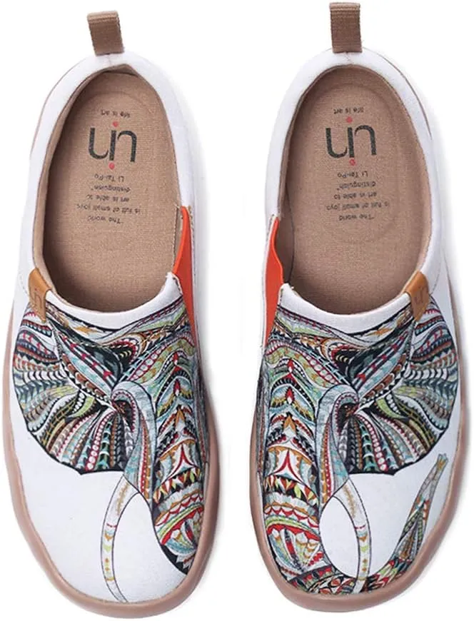 UIN Women's Art Travel Slip-On Shoes Casual Lightweight Breathable Flats Comfortable Loafers