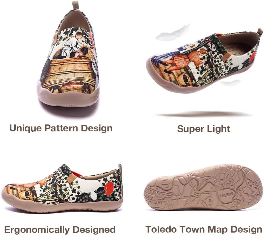 UIN Women's Art Travel Slip-On Shoes Casual Lightweight Breathable Flats Comfortable Loafers