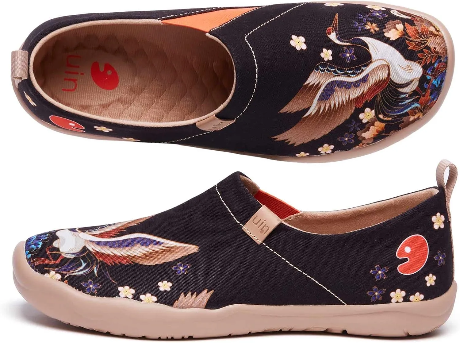 UIN Women's Art Travel Slip-On Shoes Casual Lightweight Breathable Flats Comfortable Loafers