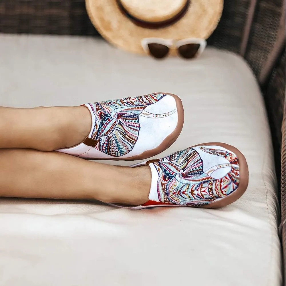 UIN Women's Art Travel Slip-On Shoes Casual Lightweight Breathable Flats Comfortable Loafers