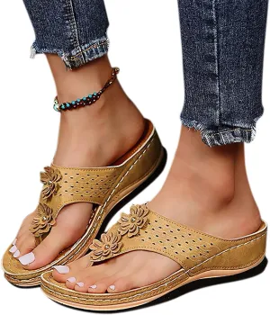 Walking Sandals Women, Women's T-Strap Sandals Vintage Boho Flat Sandals Dress Shoes Outdoor Beach Flip Flops