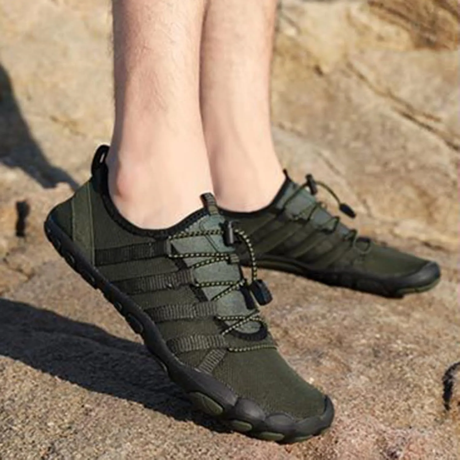 Water Shoes Men Wide Breathable Non Slip Athletic Water Shoes for Hiking Water Shoes for Men Wide Width Outdoor Water Sandal for Water Sports Travel Walk