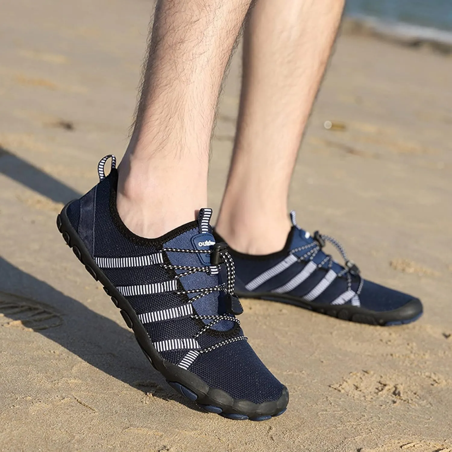 Water Shoes Men Wide Breathable Non Slip Athletic Water Shoes for Hiking Water Shoes for Men Wide Width Outdoor Water Sandal for Water Sports Travel Walk