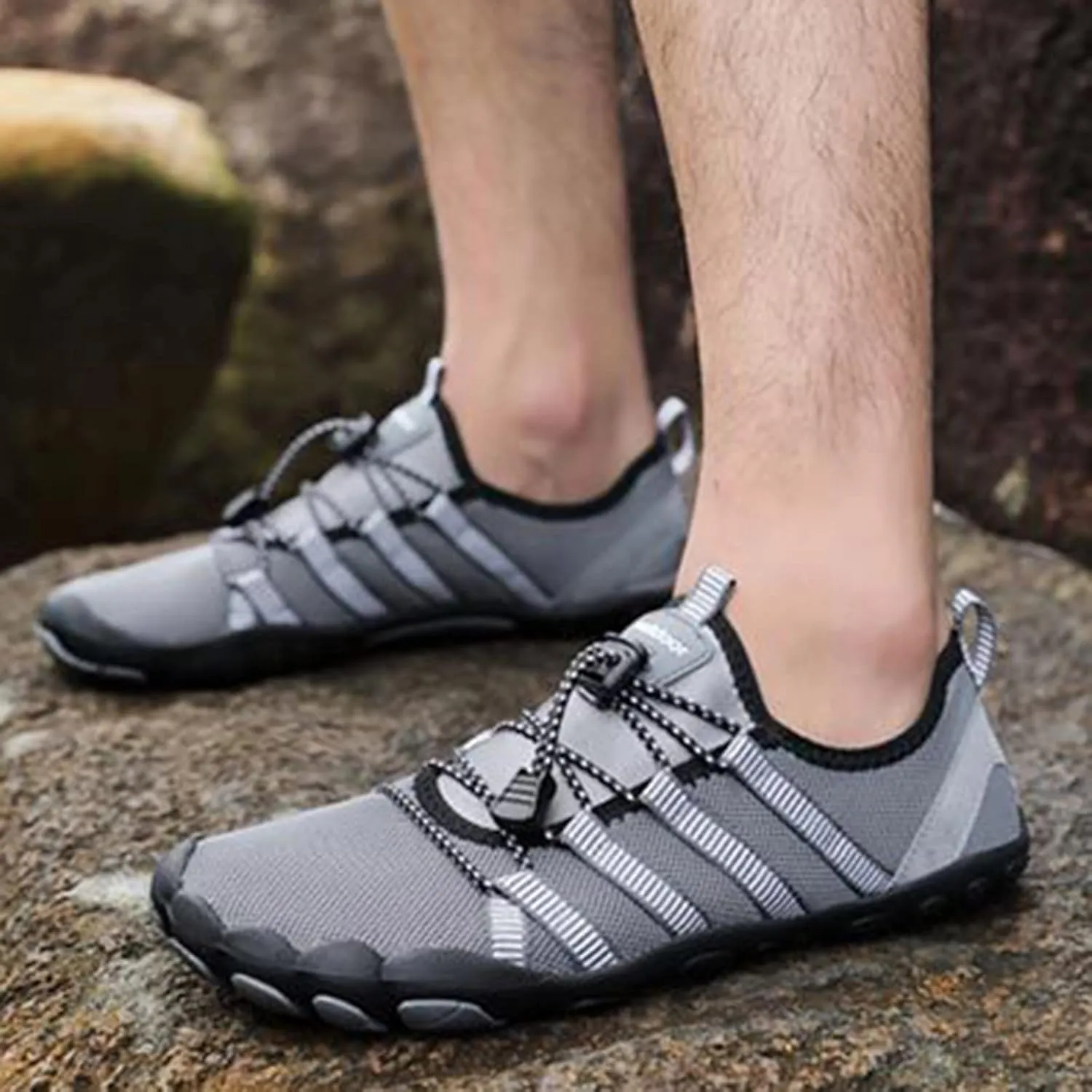 Water Shoes Men Wide Breathable Non Slip Athletic Water Shoes for Hiking Water Shoes for Men Wide Width Outdoor Water Sandal for Water Sports Travel Walk