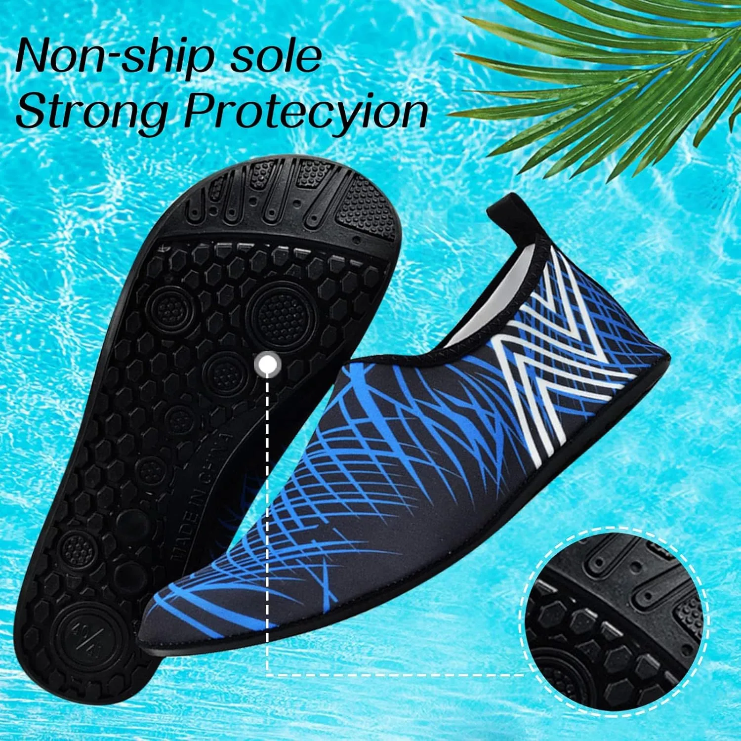 Water Shoes Mens Womens Quick Dry Barefoot Aqua Socks Beach Swim Pool Shoes Non Slip Outdoor Sports Hiking Surf Yoga Lightweight