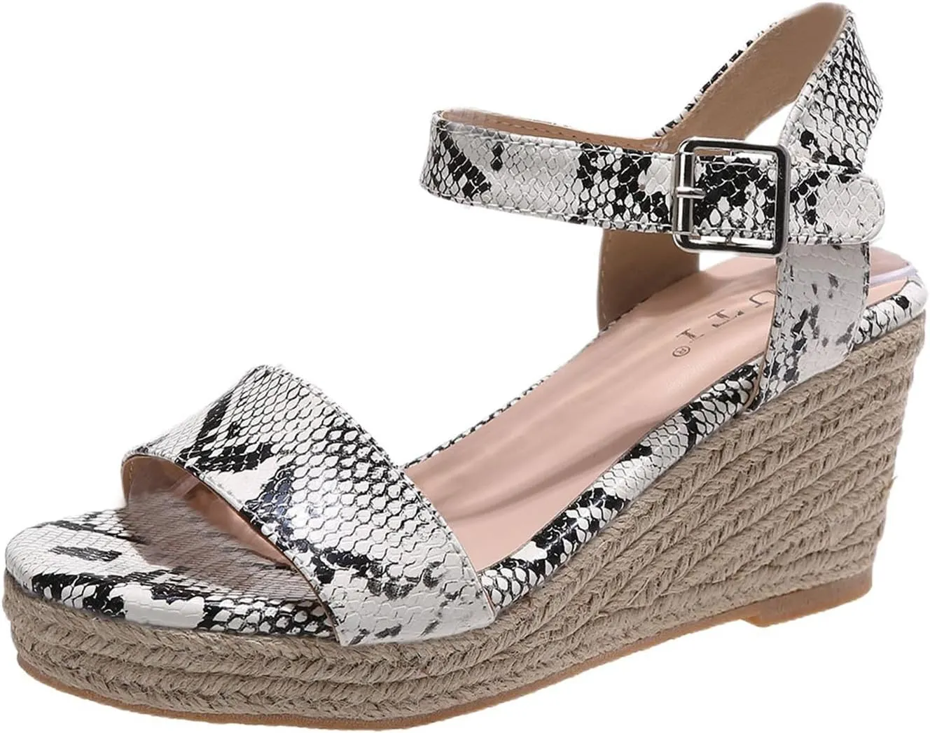 Wedge Sandals for Women Non Slip Platform Ankle Strap Sandals Open Toe Slingback All-Match Shoes Ladies Elegant Working Shopping Shoes for Summer Dressy