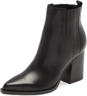 Womens Ankle Boots Chunky High Heel Elastic Booties Pointed Toe Pull On Shoes Party Working Daily Size 4-16 US
