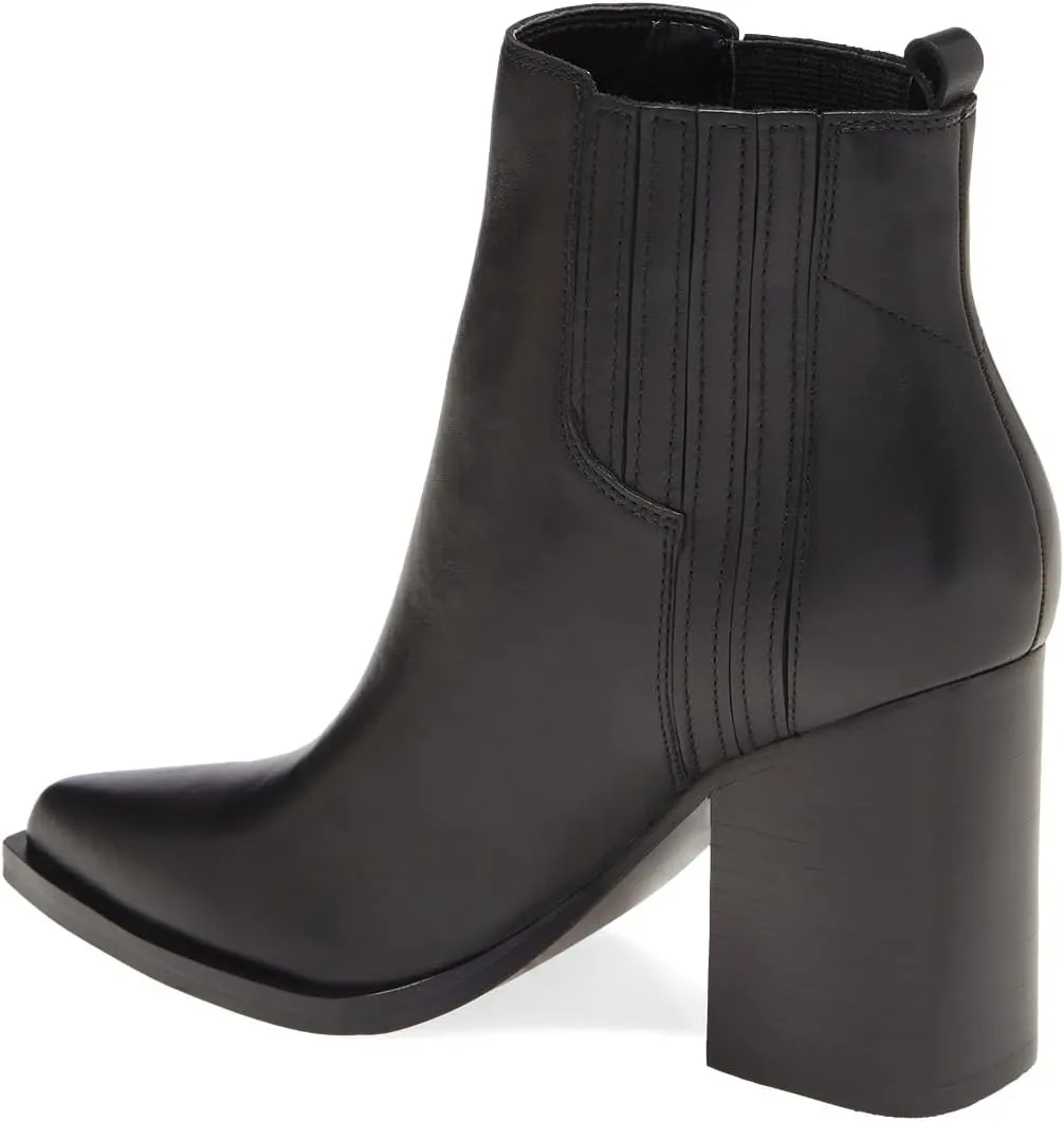 Womens Ankle Boots Chunky High Heel Elastic Booties Pointed Toe Pull On Shoes Party Working Daily Size 4-16 US