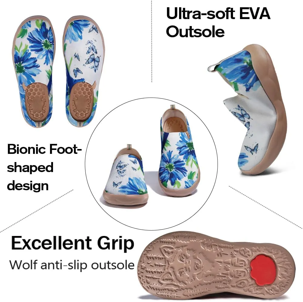 Women's Art Travel Slip-On Loafers Casual Shoes Lightweight Breathable Flats Comfortable Sneakers Garden Series