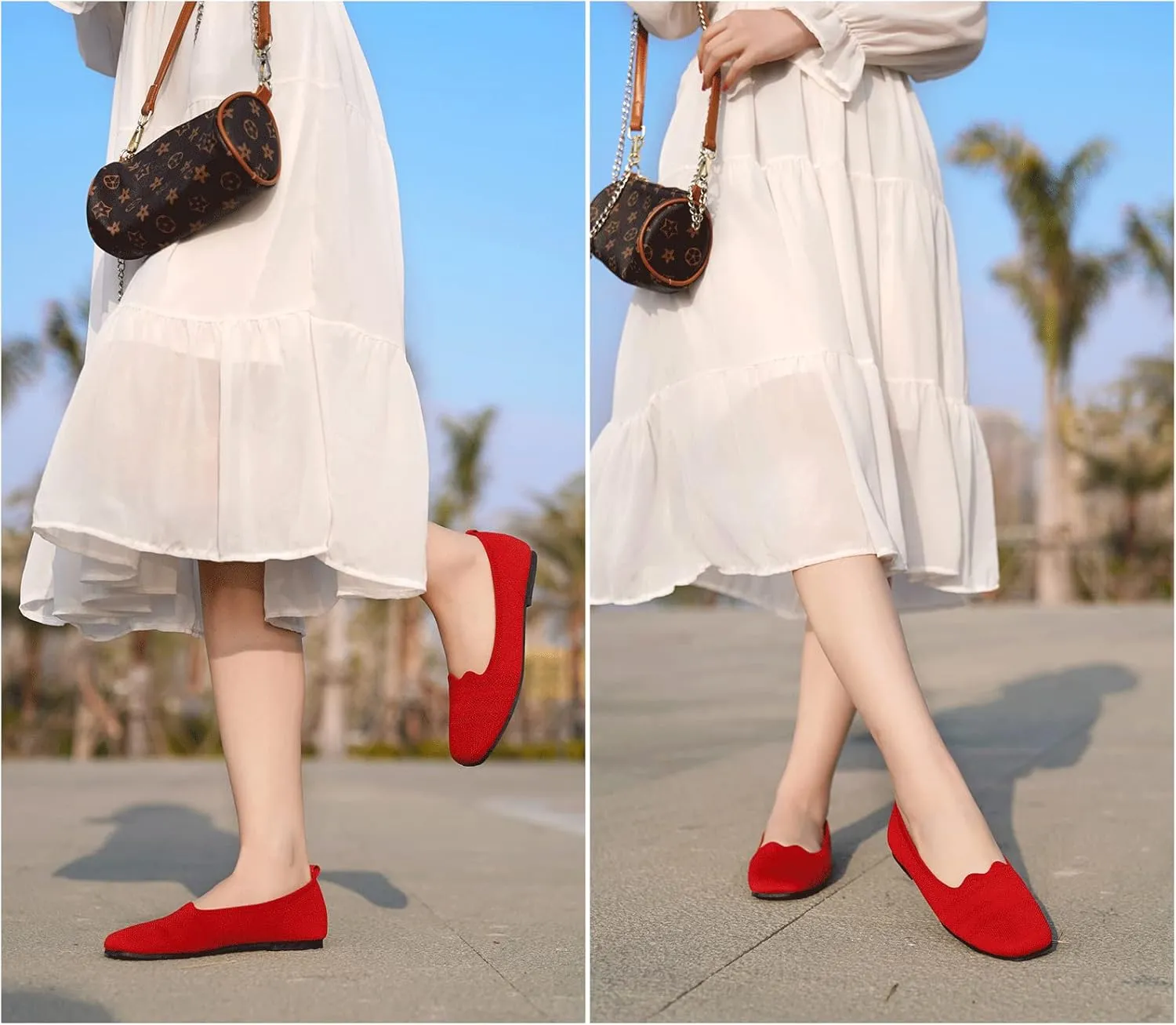 Women's Ballet Flats Ladies Dress Shoes Work Flats Office Shoes Breathable Flats Pointed Toe Flats 6-10
