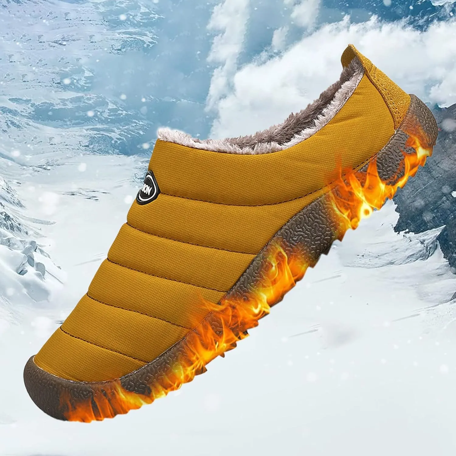 Women's Cotton Slippers Plus Velvet Warm Household Boots Soft Flat Soled Snow Boots Lightweight Winter Boots