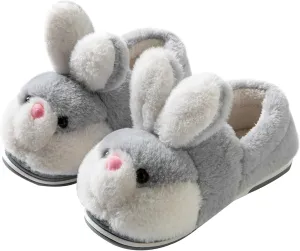 Women's Cute Rabbit Animal Slippers - Novelty Cozy Fuzzy Soft Plush Winter Warm House Shoes Cotton Slippers