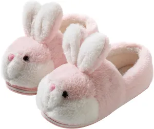 Women's Cute Rabbit Animal Slippers - Novelty Cozy Fuzzy Soft Plush Winter Warm House Shoes Cotton Slippers