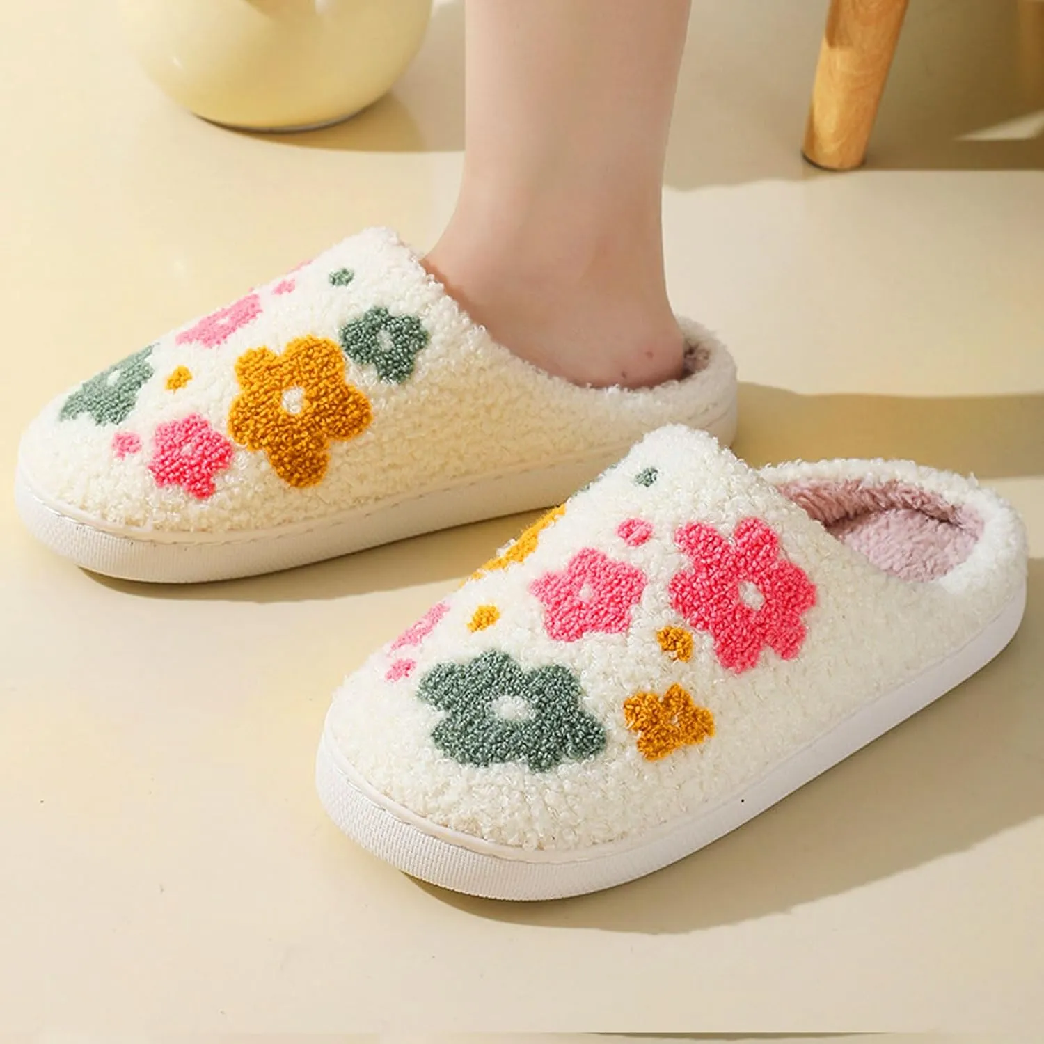 Women's Men's Funny Animal Slippers Cute Cartoon Plush Warm Comfy Couple Indoor Outdoor Home Shoes