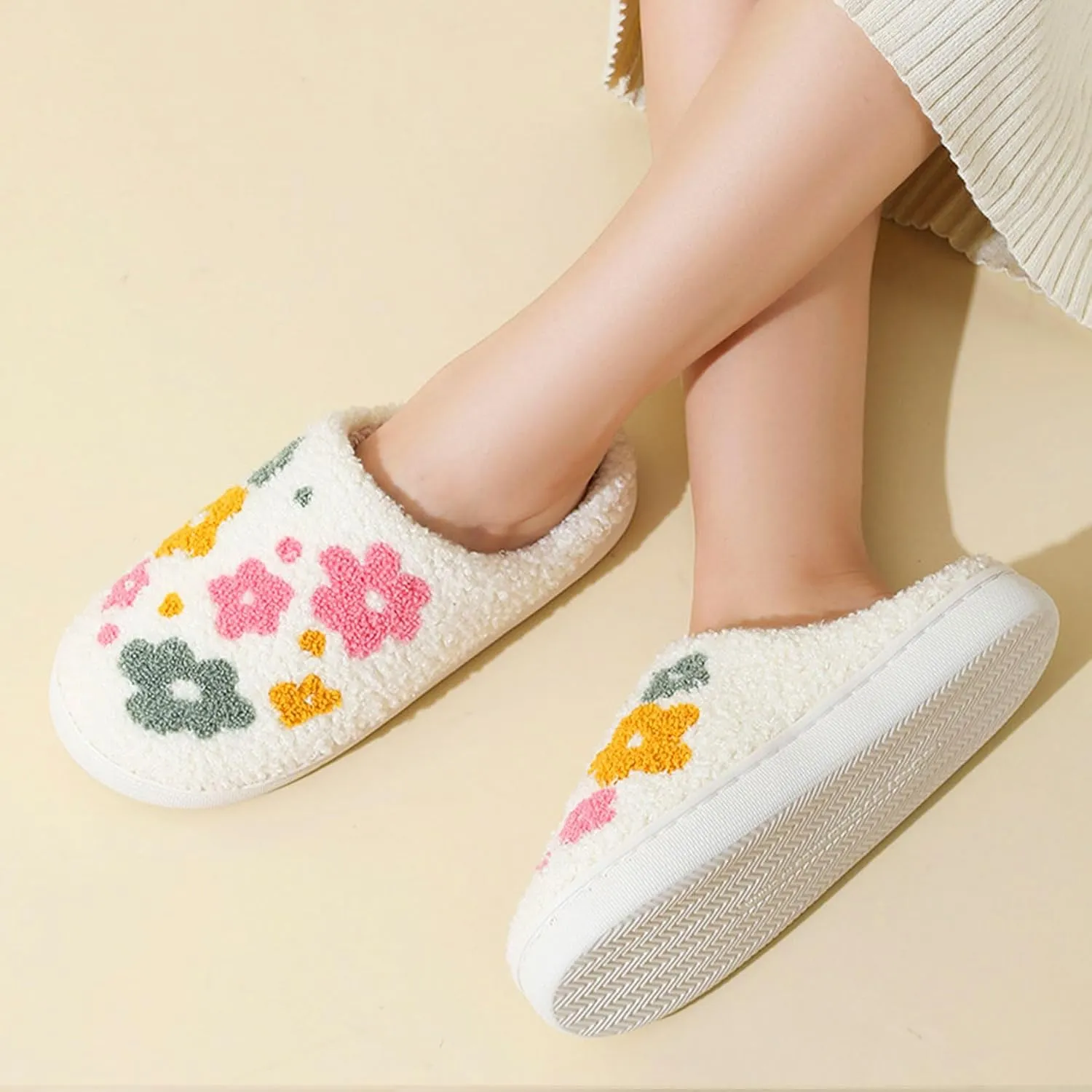 Women's Men's Funny Animal Slippers Cute Cartoon Plush Warm Comfy Couple Indoor Outdoor Home Shoes