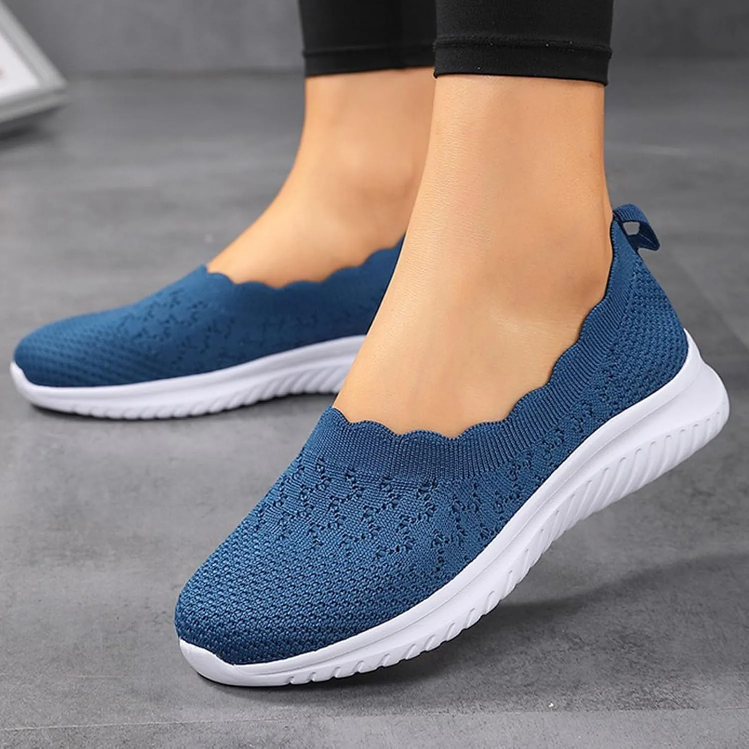Womens Orthopedic Sneakers Lightweight Comfortable Arch Support Sneaker Breathable Mesh Memory Foam Shoes