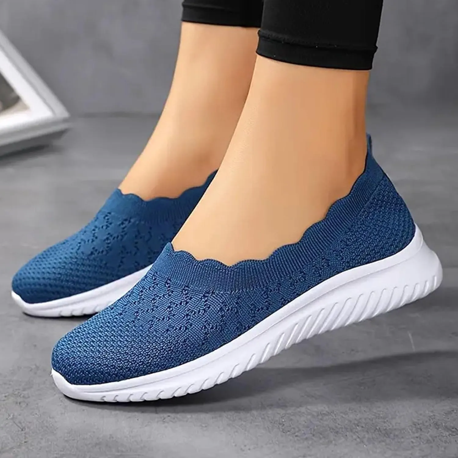 Womens Orthopedic Sneakers Lightweight Comfortable Arch Support Sneaker Breathable Mesh Memory Foam Shoes