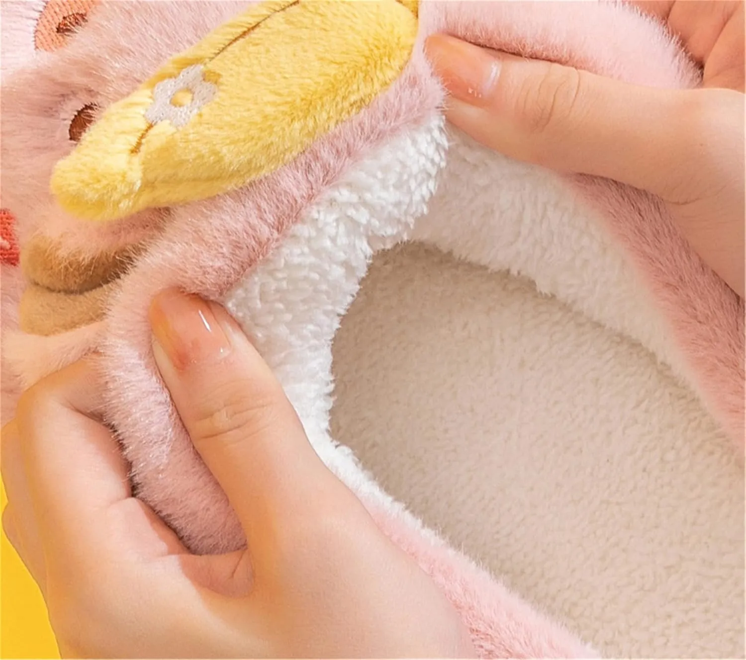 Women's Pig & Cow Animal Slippers - Soft Plush Cotton Winter Warm House Shoes