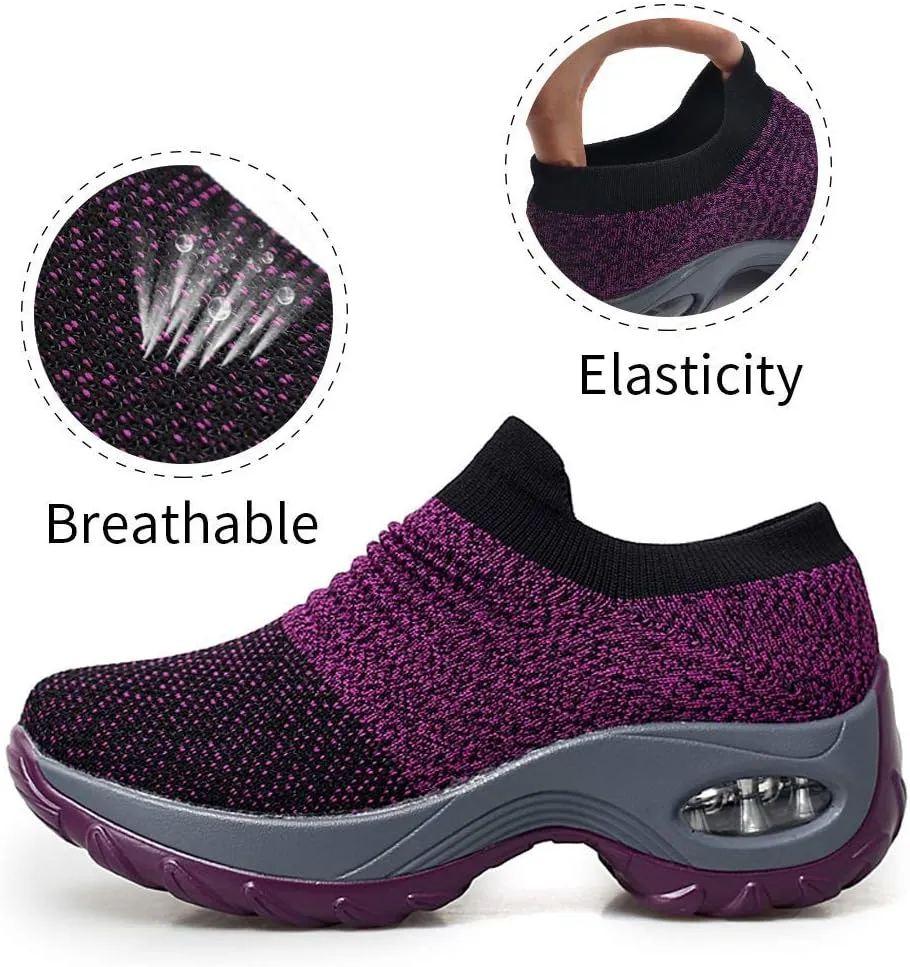 Women's Running Sneakers Air Shock Absorber Mesh Lightweight Breathable Outdoor Sports Jogging Sports Running Shoes