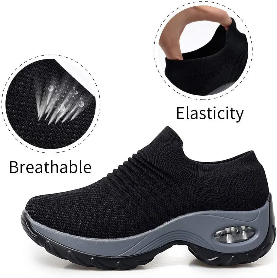 Women's Running Sneakers Air Shock Absorber Mesh Lightweight Breathable Outdoor Sports Jogging Sports Running Shoes