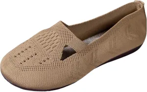 Women's Slip on Loafer Shoes - Mesh Casual Ballet Flat Nurse Walking Sneakers Casual Hollow Out Memory Foam Shoes