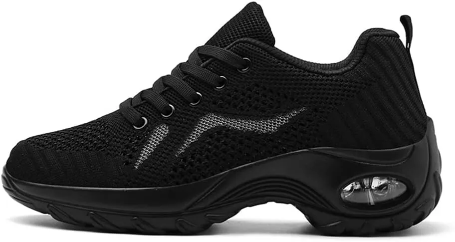 Women's Walking Shoes Arch Support Comfortable Lightweight Mesh Non-Slip Work Shoes Modern Jazz Dance Casual Shoes Thick Sole Loafers
