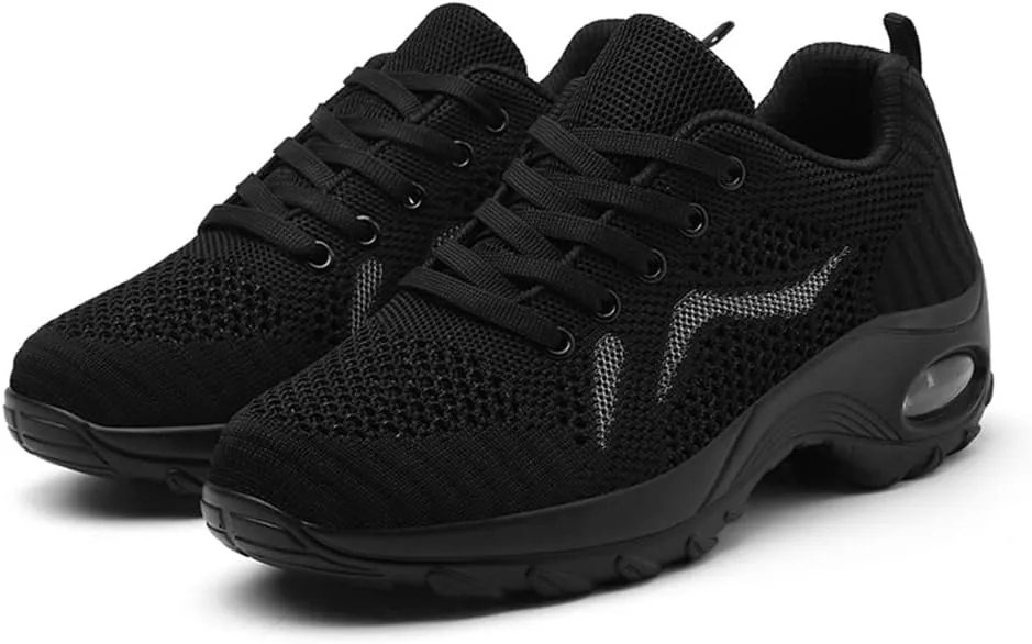 Women's Walking Shoes Arch Support Comfortable Lightweight Mesh Non-Slip Work Shoes Modern Jazz Dance Casual Shoes Thick Sole Loafers