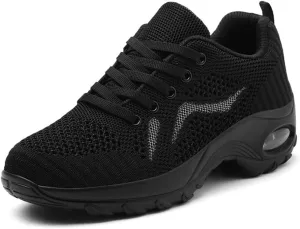 Women's Walking Shoes Arch Support Comfortable Lightweight Mesh Non-Slip Work Shoes Modern Jazz Dance Casual Shoes Thick Sole Loafers