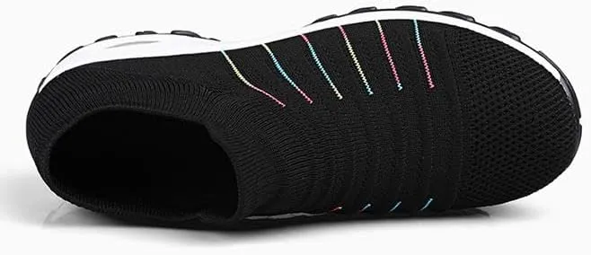 Womens Walking Shoes Breathable Non Slip Work Shoes Comfortable Air Cushion Orthopedic Slip on Sneakers with Arch Support