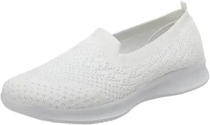 Women's Walking Shoes Woven Orthopedic Sneakers Breathable Soft Flats Loafers Lady Lightweight Foam Shoes
