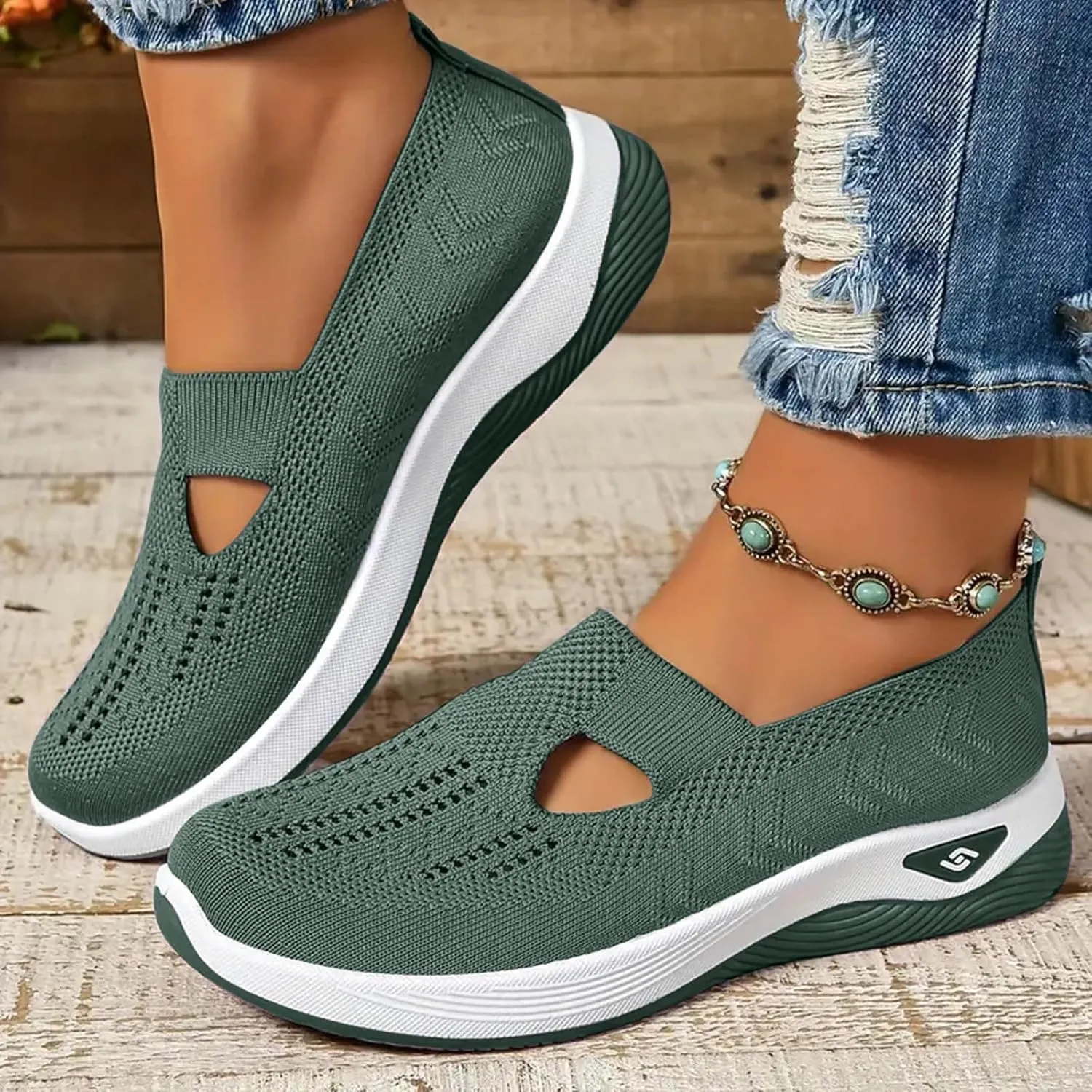Womens Woven Orthopedic Breathable Soft Shoes Arch Support,Diabetes Foam Shoes Walking Anti-Skid Sports Walking Shoes