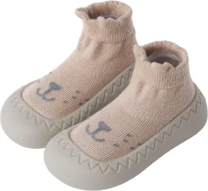 XQ&XG Baby Shoes Infant First Walker Shoes Infant Floor Shoes Indoor Outdoor Non Slip Soft Rubber Sole Breathable Slippers Unisex Sock Shoes Baby Boys Girls Cartoon Slip On Sneakers