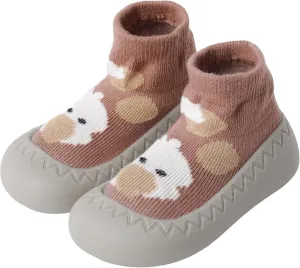 XQ&XG Baby Shoes Infant First Walker Shoes Infant Floor Shoes Indoor Outdoor Non Slip Soft Rubber Sole Breathable Slippers Unisex Sock Shoes Baby Boys Girls Cartoon Slip On Sneakers
