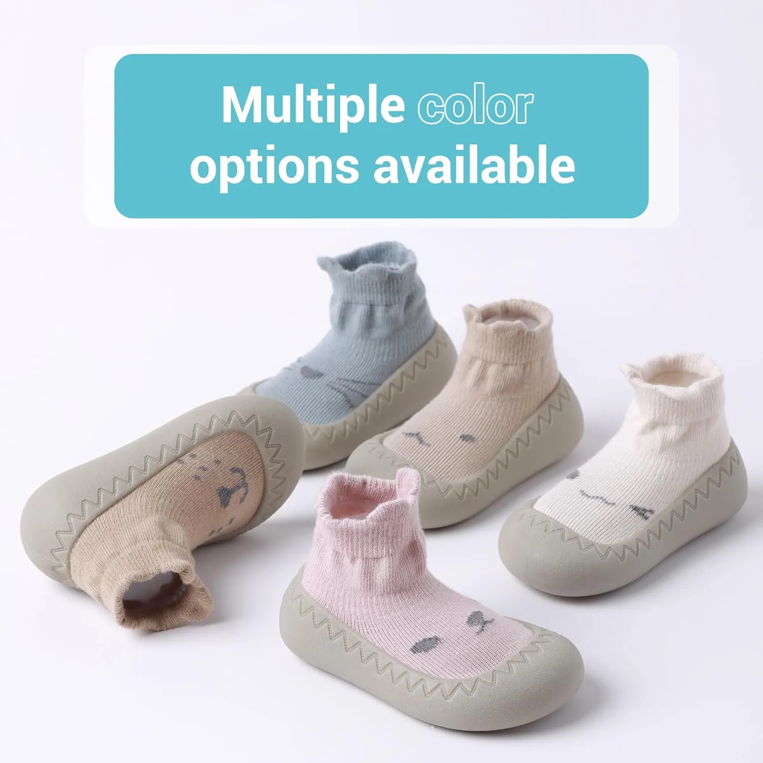XQ&XG Baby Shoes Infant First Walker Shoes Infant Floor Shoes Indoor Outdoor Non Slip Soft Rubber Sole Breathable Slippers Unisex Sock Shoes Baby Boys Girls Cartoon Slip On Sneakers