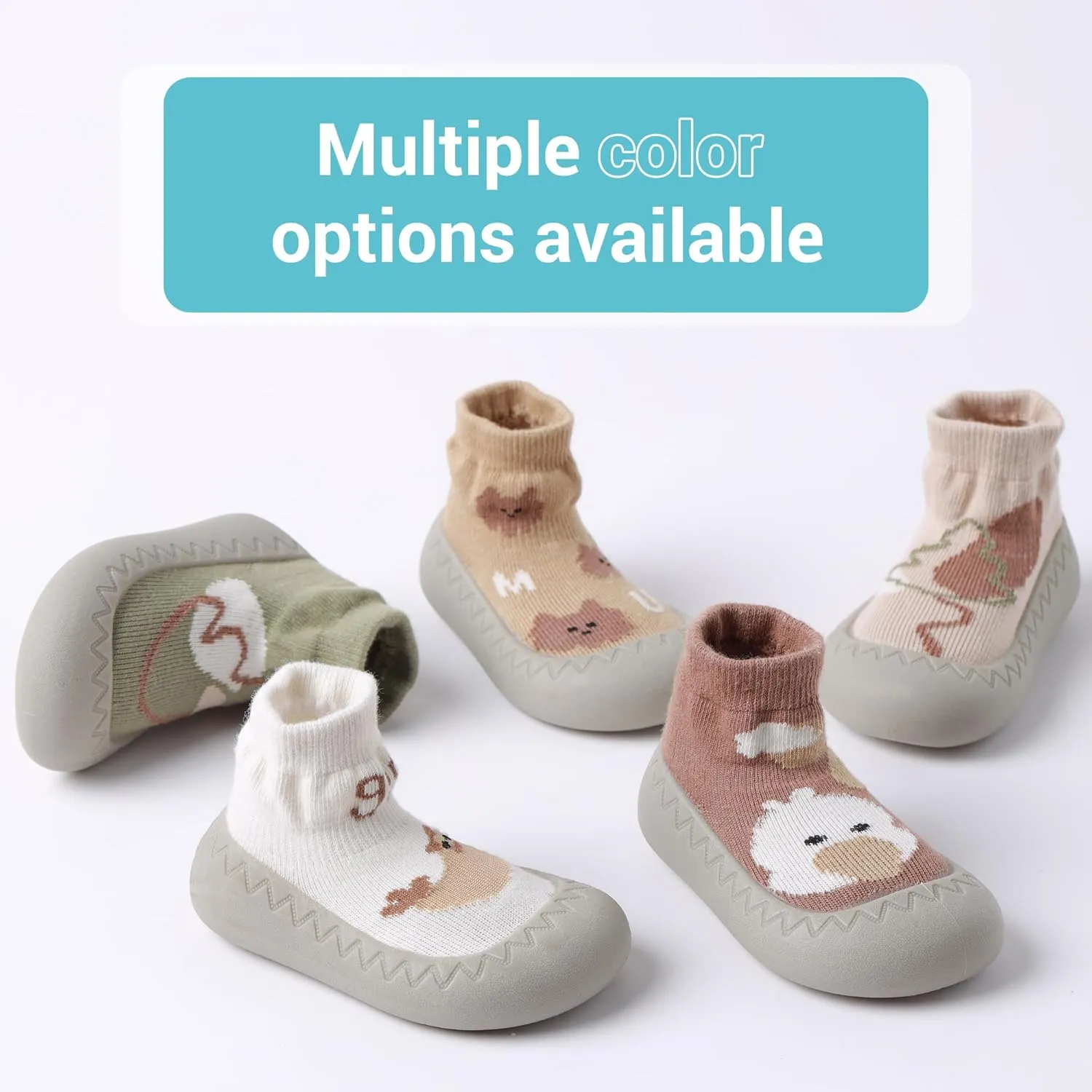 XQ&XG Baby Shoes Infant First Walker Shoes Infant Floor Shoes Indoor Outdoor Non Slip Soft Rubber Sole Breathable Slippers Unisex Sock Shoes Baby Boys Girls Cartoon Slip On Sneakers