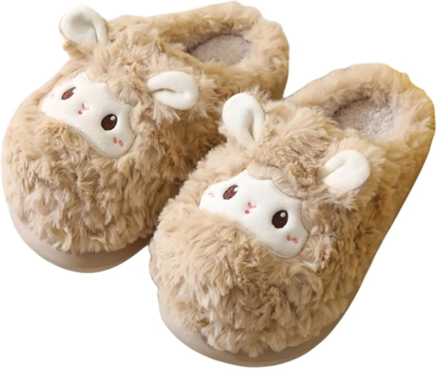 YILANLAN Animal Slippers for Women - Cute Sheep Cozy Winter Plush Soft Adult Home Cotton Slippers