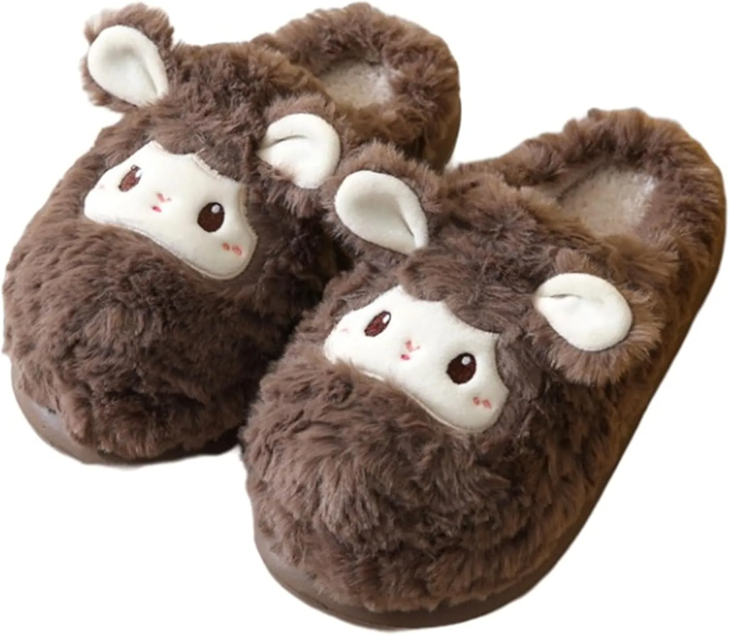 YILANLAN Animal Slippers for Women - Cute Sheep Cozy Winter Plush Soft Adult Home Cotton Slippers